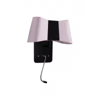 Wall lamp LED Petit Couture - Light Pink / Black - Designheure