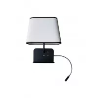 Applique USB Liseuse LED Droite Escale - Blanc / Noir - Designheure