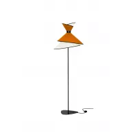 Lampadaire Grand Kimono - Blanc crème et Orange - Designheure