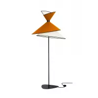 Floor lamp XL Kimono - White cream and Orange - Designheure
