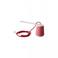 Lampe de bibliothèque Lightbook - Damier Rouge - Designheure