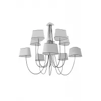 Chandelier 10 Grand Nuage - White & black border - Designheure