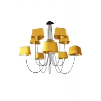 Chandelier 10 Grand Nuage - Yellow / Gold - Designheure
