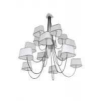 Lustre 15 Grand Nuage - Blanc diffusant / bordure noire - Designheure