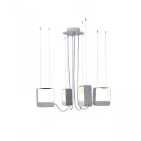 Lustre 4 Petit Carré Eau de Lumière - Marbre - Designheure