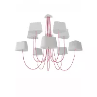 Lustre 10 Moyen Nuage - Blanc diffusant - Designheure