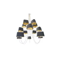 Chandelier 15 Petit Nuage - Grey and Gold - Designheure
