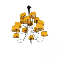 Chandelier 15 Petit Nuage - Yellow and Gold - Designheure