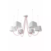 Chandelier 6 Moyen Nuage - White diffusing - Designheure