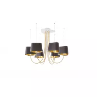 Chandelier 6 Petit Nuage - Grey and Gold - Designheure