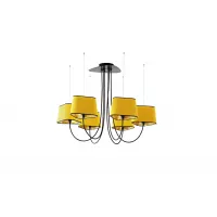Chandelier 6 Petit Nuage - Yellow and Gold - Designheure