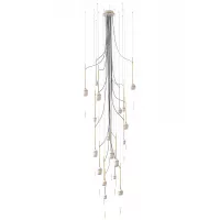 Chandelier 18 Fleur de Kaolin - dark grey cords - Designheure