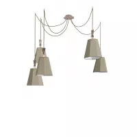 Chandelier 5 Grand LuXiole - Khaki/White - Designheure