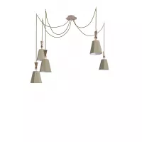 Chandelier 5 Petit LuXiole - Khaki/White - Designheure