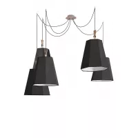 Lustre 5 XXL LuXiole - Noir/Blanc - Designheure