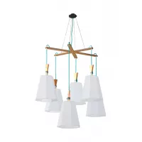 Chandelier 6 LuXiole Asymmetric - White diffusing - Designheure