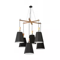 Chandelier 6 LuXiole Asymmetric - Black / White - Designheure