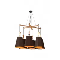 Chandelier 6 LuXiole Honeycomb - Brown / Orange - Designheure