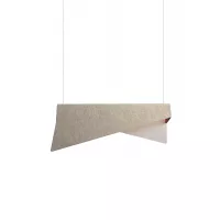 Pendant Light Large Mobula - Golden - Felt Green/Aubergine - Designheure