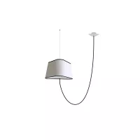 Decentered pendant light Grand Nuage - White Black border - Designheure