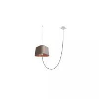 Decentered pendant light Moyen Nuage - Pink copper - Designheure