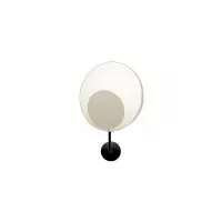 Wall lamp Petit demi Reef - White and Beige satin - Designheure