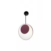 Pendant wall lamp Petit demi Reef - White and Red wine - Designheure