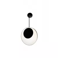 Pendant wall lamp Petit demi Reef - White and Black - Designheure