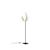 Floor lamp Moyen Reef - White and Beige satin - Designheure
