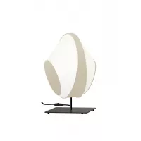 Table lamp Moyen Reef - White and Beige satin - Designheure