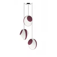 Lustre 3 Grand Reef - Blanc et Bordeaux - Designheure