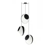 Chandelier 3 Grand Reef - White and Black - Designheure