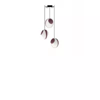 Lustre 3 Petit Reef - Blanc et Bordeaux - Designheure