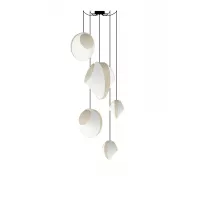 Lustre 5 Mixte Reef - Blanc et Beige satiné - Designheure