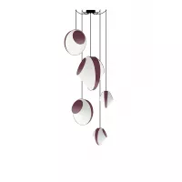 Lustre 5 Mixte Reef - Blanc et Bordeaux - Designheure