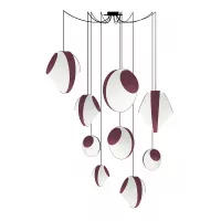 Chandelier 9 Mixed Reef - White and Red wine - Designheure