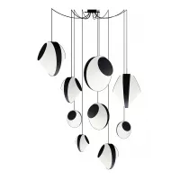 Lustre 9 Mixte Reef - Blanc et Noir - Designheure