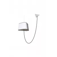 Decentered pendant light Grand Nuage - White Black border - Designheure