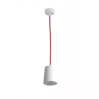 Suspension Lightbook - Blanc diffusant avec fil Rouge - Designheure