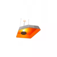 Suspension Petit Nénuphar système LED - Gris et Orange - Designheure