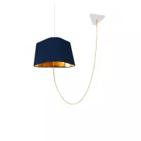 Decentered pendant light Grand Nuage - Navy blue / Gold - Designheure