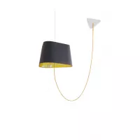 Decentered pendant light Grand Nuage - Grey and Gold - Designheure