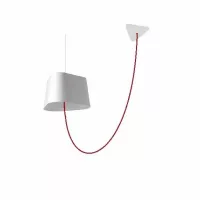 Decentered pendant light Moyen Nuage - White diffusing - Designheure