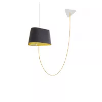 Decentered pendant light Moyen Nuage - Grey and Gold - Designheure