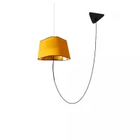 Decentered pendant light Moyen Nuage - Yellow / Gold - Designheure