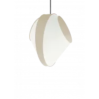 Pendant light Grand Reef - White and Beige satin - Designheure