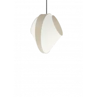 Suspension Moyen Reef - Blanc et Beige satiné - Designheure