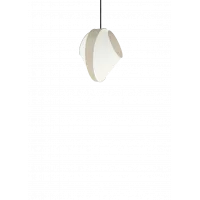 Pendant light Petit Reef - White and Beige satin - Designheure