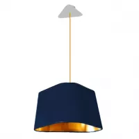 Pendant light XL Nuage - Navy blue and Gold - Designheure