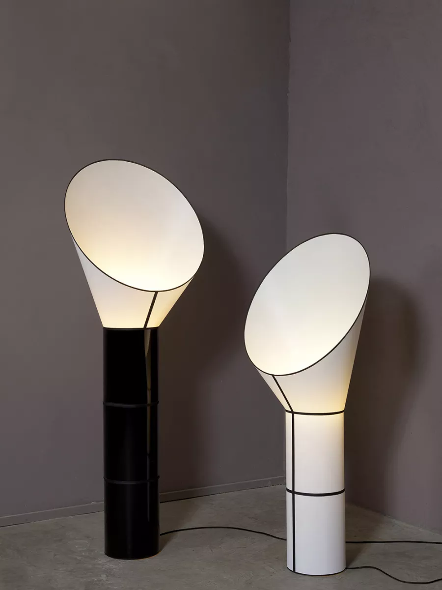 Floor Lamp Grand Cargo 3 - White with Black cylinders - Designheure